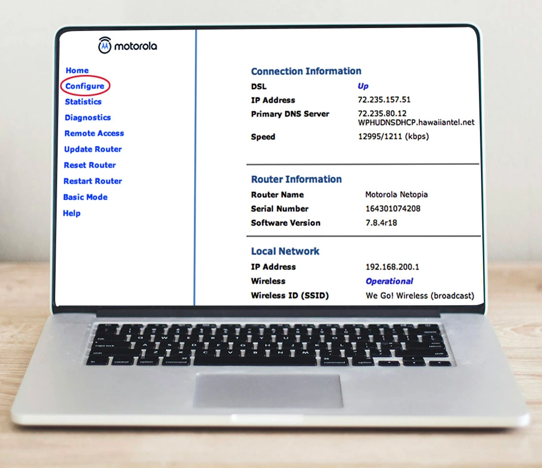 Motorola Router Configuration